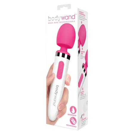 Bodywand Aqua Mini Pink - Compact Waterproof Wand Vibrator USB 16cm
