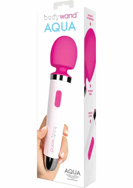 Bodywand Aqua Pink - Waterproof Silicone Vibrating Massager 24.1 cm