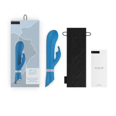 B Swish Bwild Deluxe Bunny Blue Lagoon Dual Motor Silicone Massager