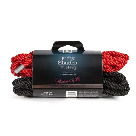 Fifty Shades of Grey Restrain Me Silky Bondage Rope Set 2x5m Black & Silver