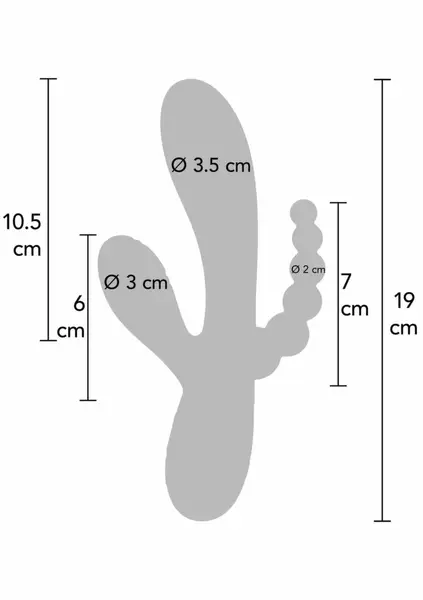 Xocoon Triple Love Vibrator Multi-Function Silicone System, Purple