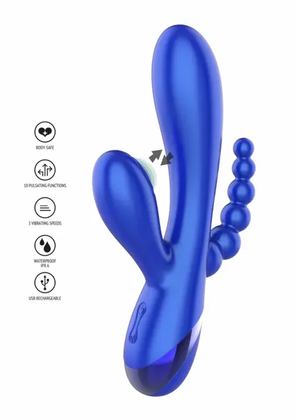 Xocoon Triple Love Vibrator Multi-Function Silicone System, Purple