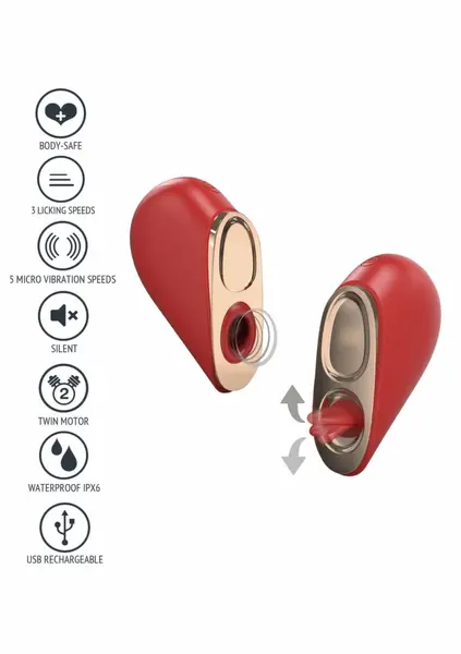XOCOON Heartbreaker 2-in-1 Stimulator Pink Silicone Dual System