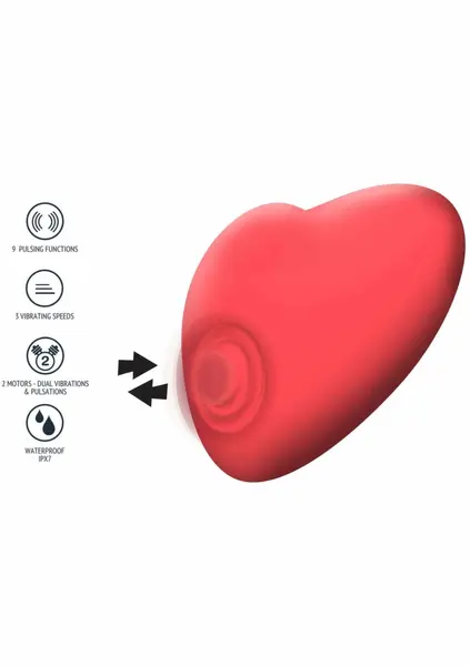 Heartbeat Pulsating Stimulator - Dual-Action Vibrating System, Pink