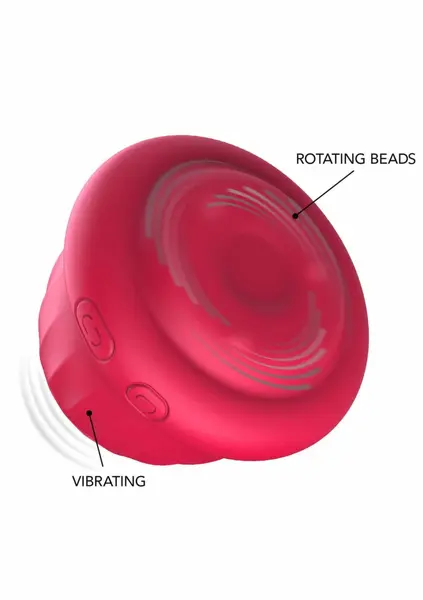 Pearl Pulse Duo Stimulator Rotating & Vibrating, USB, Silicone, Pink