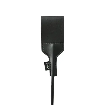 S&M Riding Crop Black Vinyl 43 cm - Durable Compact Model