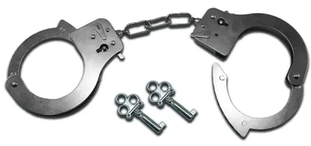 Sportsheets S&M Metal Handcuffs - Adjustable Steel with Keys, 85 g