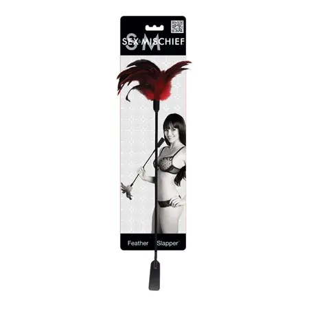 Sportsheets S&M Dual-Ended Feather and Faux Leather Paddle 38cm