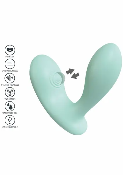 Xocoon DuoVibe II Tapping Vibrator - Dual-Action Silicone Model, Pink