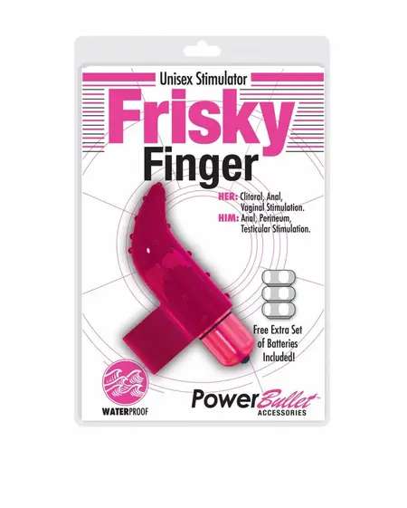 PowerBullet Frisky Finger Pink - Compact Vibrating Silicone Intimate Device