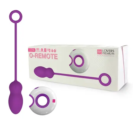 LoversPremium Leya Remote-Controlled Silicone Egg, Purple, USB, Waterproof