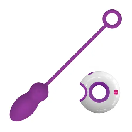 LoversPremium Leya Remote-Controlled Silicone Egg, Purple, USB, Waterproof