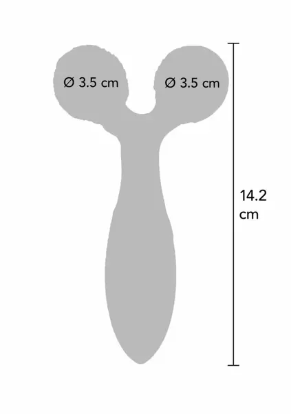 Mae B. Contour Sculpting Roller V-Shaped Massager, Ergonomic ABS Design