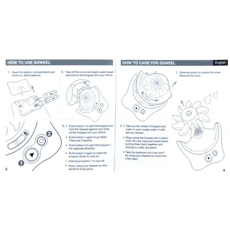 Sqweel 2 Rotating Intimate Device Black - 10-Arm Stimulation System