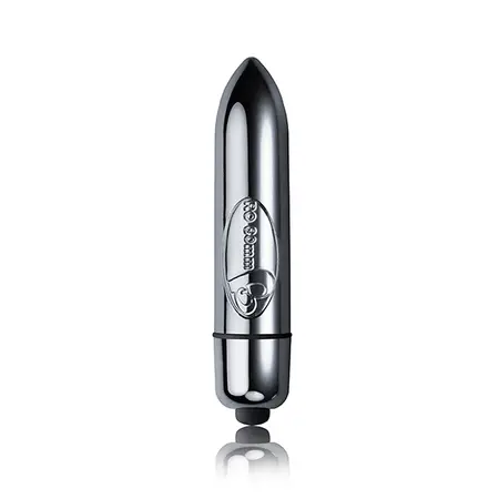 Rocks-Off RO-80mm Chrome 1-Speed Waterproof Mini Vibrating Bullet