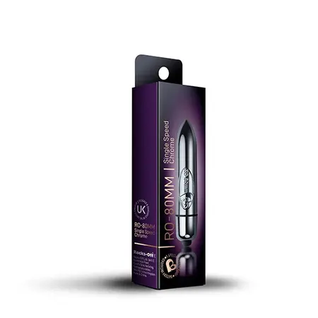 Rocks-Off RO-80mm Chrome 1-Speed Waterproof Mini Vibrating Bullet