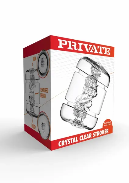 PRIVATE Crystal Clear Dual-Sided Intimate Sleeve Transparent 21 cm