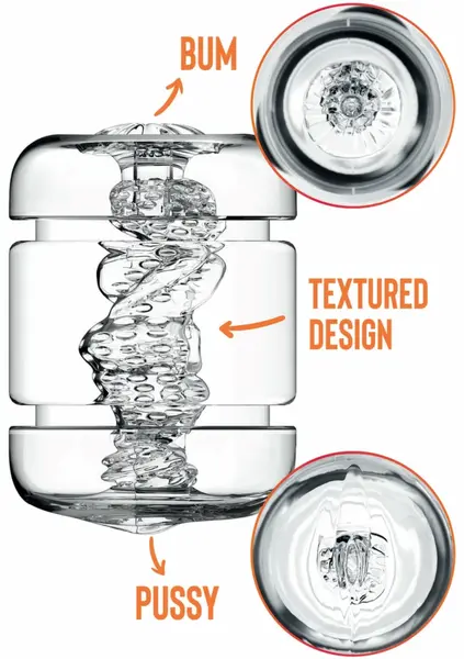 PRIVATE Crystal Clear Dual-Sided Intimate Sleeve Transparent 21 cm