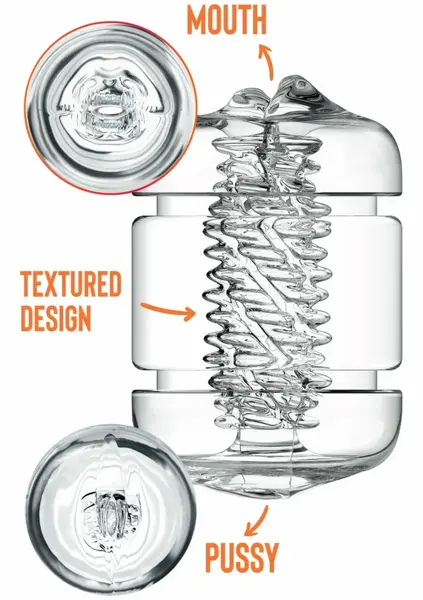 PRIVATE Clear Shot Double-Sided Visual Intimate Machine Transparent Case