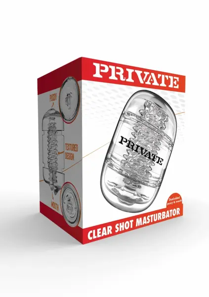 PRIVATE Clear Shot Dual-Sided Intimate Machine Transparent Hard Case
