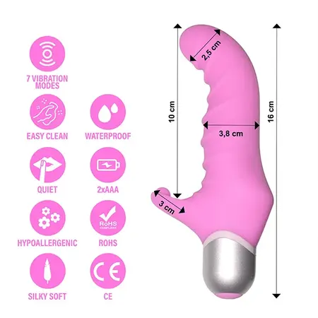 FeelzToys Fonzie Violet Silicone Dual-Stimulation Model 16cm