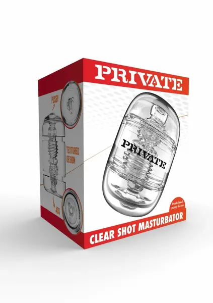 PRIVATE Clear Shot Dual-Sided Intimate Machine Transparent Hard Case