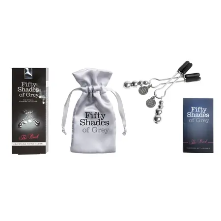 Fifty Shades of Grey The Pinch Adjustable Silicone Nipple Clamps 8.3cm