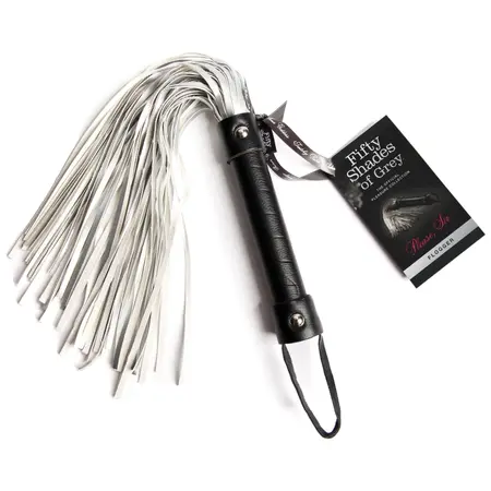 Fifty Shades of Grey Please Sir Flogger Soft Faux Leather 38cm Black-Silver