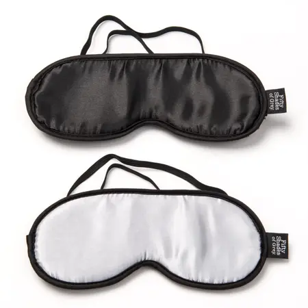 Fifty Shades of Grey No Peeking Satin Blindfold Set 2 pcs Black