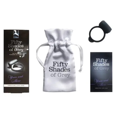 Fifty Shades of Grey Yours and Mine Silicone Vibrating Ring Black