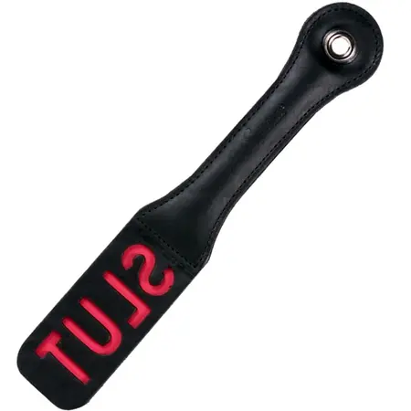 Sportsheets Leather Impression Paddle Premium Impact Tool Black