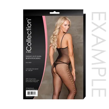 iCollection Checkered Mini Dress XL - Elegant Mesh Lingerie