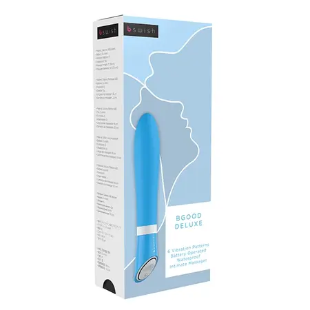 B Swish bgood Deluxe Blue Intimate Massager - 6 Modes, Waterproof