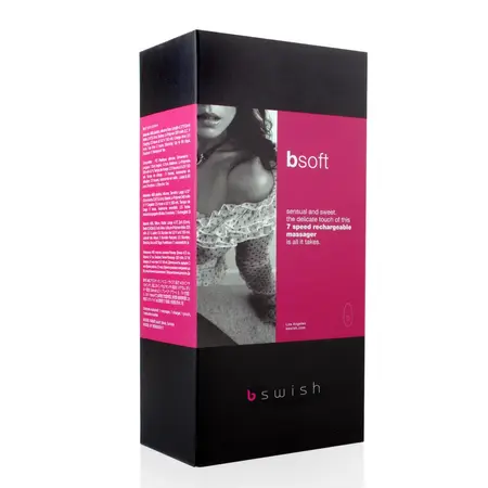 B Swish bSoft Premium Handheld Massager Black Magenta 7 Modes