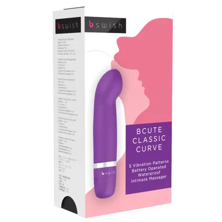 B Swish Bcute Classic Curve Intimate Massager Purple 10cm