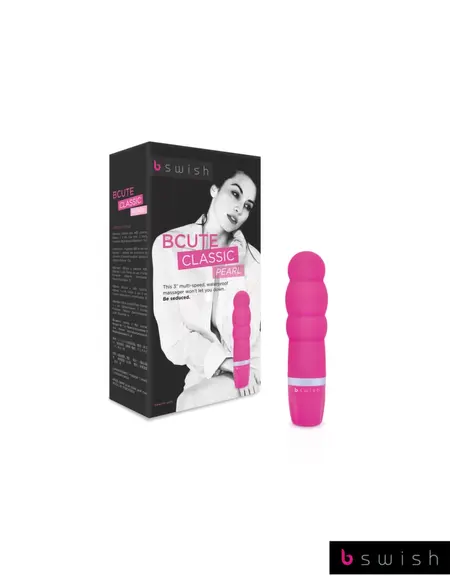 B Swish Bcute Classic Pearl Rose Compact Waterproof Massager 10cm