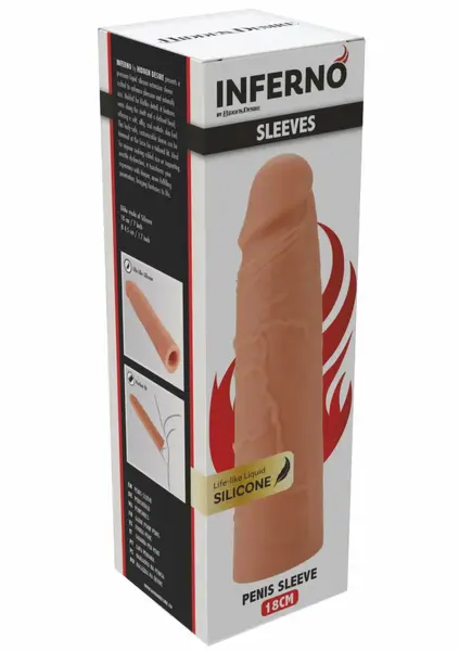 HIDDEN DESIRE INFERNO Liquid Silicone Extension Sleeve 18 cm