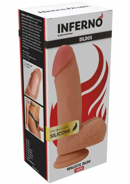 INFERNO by HIDDEN DESIRE Liquid Silicone Model 18 cm Dual-Density, Beige