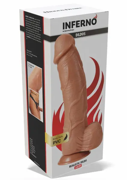HIDDEN DESIRE INFERNO PVC Model 28cm Anatomical Form, Harness Compatible