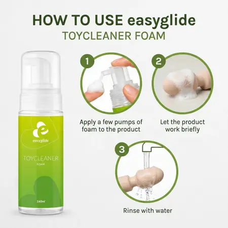 EasyGlide Foam Toy Cleaner 160 ml - Gentle Vegan Cleaning Formula