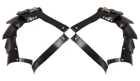 ZADO Men's Leather Chest Harness S-L Adjustable Black Buckle Design