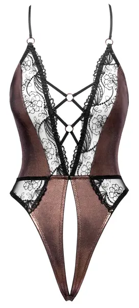 Cottelli LINGERIE Body Copper M - Shimmering Lace & Rose Gold Details