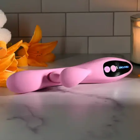 Evolved Push The Button Vibrator Pink - Adjustable Motion & 100 Settings