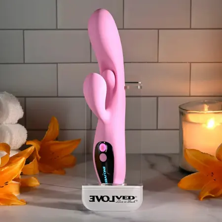 Evolved Push The Button Vibrator Pink - Adjustable Motion & 100 Settings