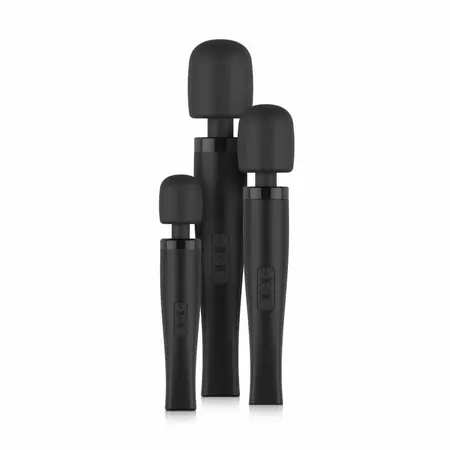 MyMagicWand Wand Vibrator Medium Black - 28 Modes, Rechargeable, IPX5