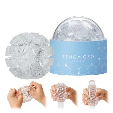 Tenga GEO GLACIER Intimate Machine Transparent Stretchy 10.8cm