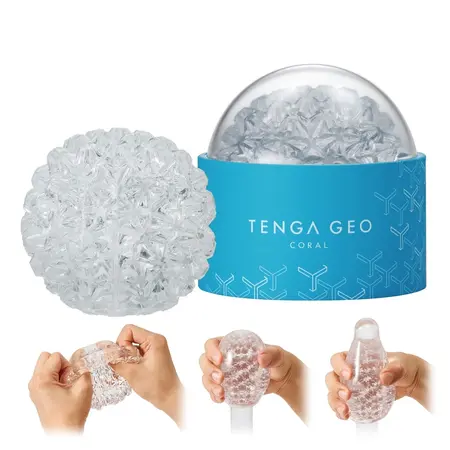 Tenga GEO CORAL Intimate Machine Transparent Stretchable 10.8cm