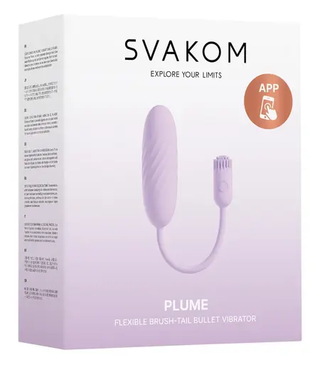 Svakom Plume Pastel Lilac Flexible Brush Tail Intimate Device 21.9cm