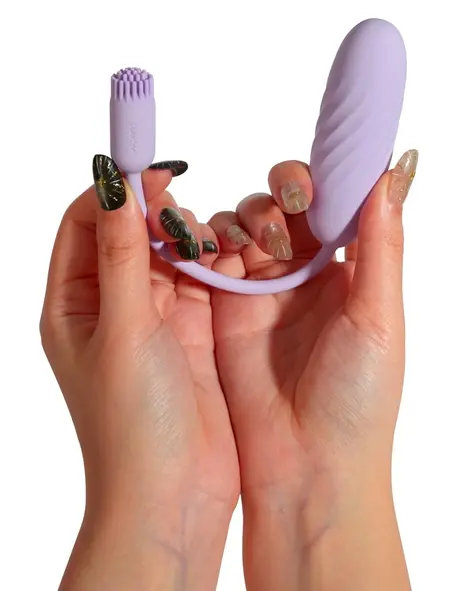 Svakom Plume Pastel Lilac Flexible Brush Tail Intimate Device 21.9cm