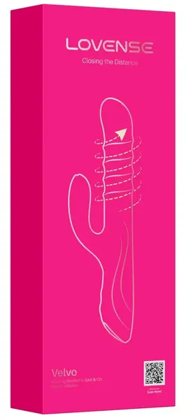 Lovense Velvo Rotating Dual-Action Intimate Device, App-Controlled, 24.7cm